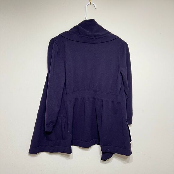 Theory Purple Cashmere Open Front Cardigan Small Petite Women - Picture 6 of 8